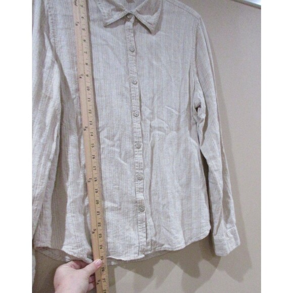 Orvis Classic Collection Linen Blend Shirt Women's Small Button Down Striped - Picture 10 of 10